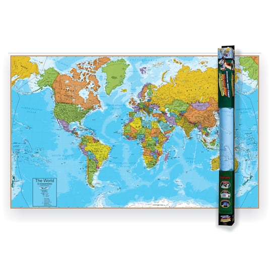 Hemispheres&#xAE; World Wall Chart with Interactive App